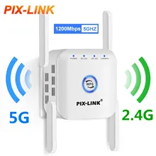5G 2.4 Ghz WiFi Repeater Wireless Wifi Extender 1200Mbps Wi-Fi Amplifier 300Mbps Long Range Wi fi Signal Booster Wifi Repiter