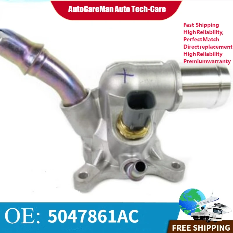 

Fit for 14-19 JEEP CHEROKEE 2.4L MULTI AIR ENGINE COOLANT THERMOSTAT HOUSING 5047861AA 5047861AC 5047861AD