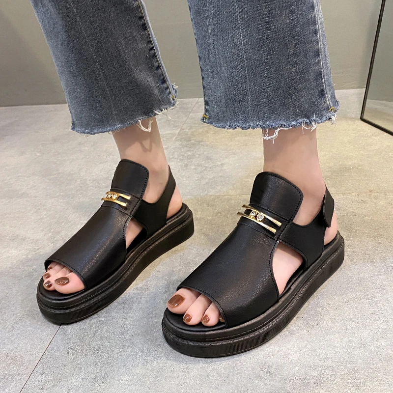 

Summer Soft Sole Women's Sports Sandals Ins Hot Sale Female Sandals Women's Casual Shoes Designer Sandals Thick Flat Sandals
