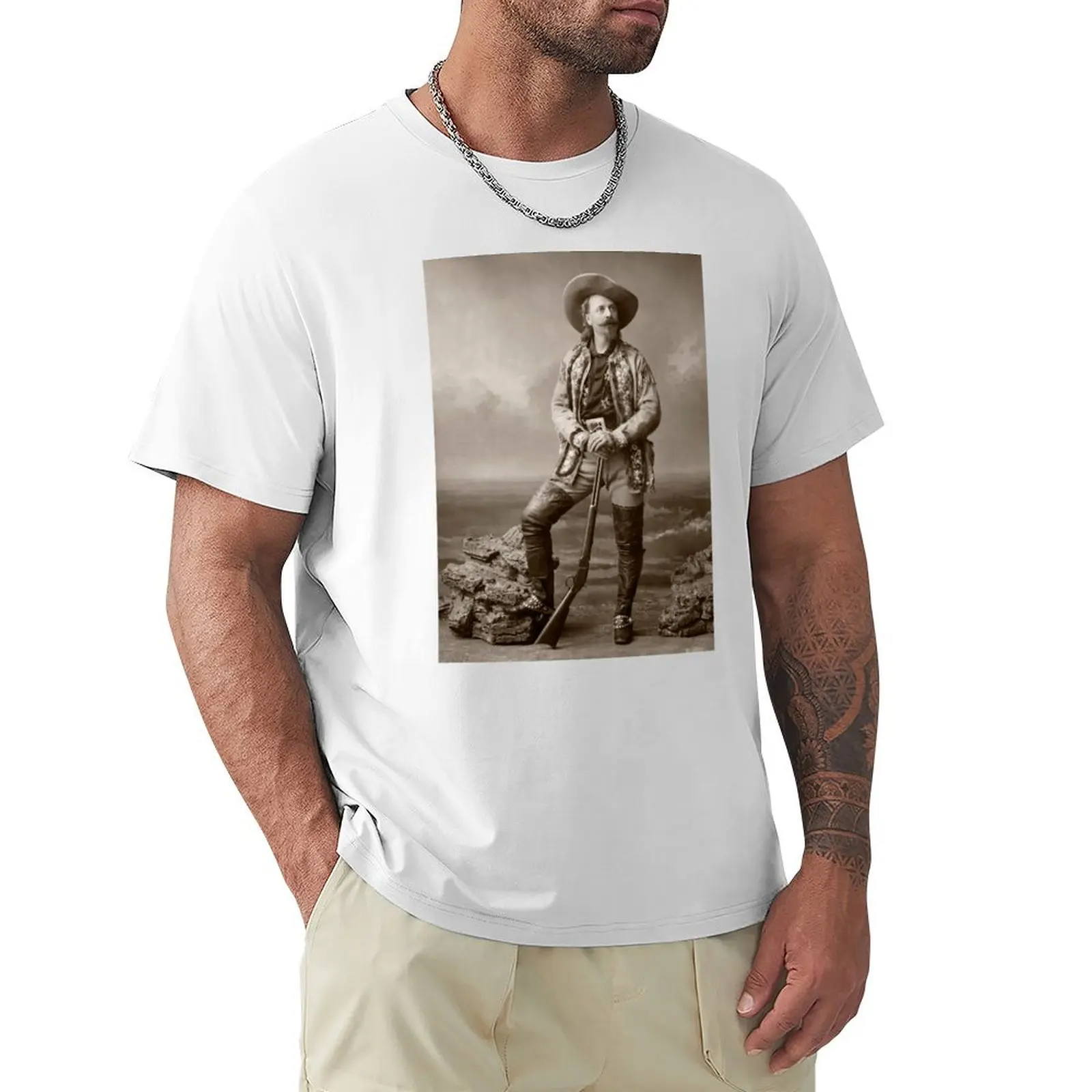 Фото Buffalo Bill Cody c. 1880 T-Shirt Louboutins funny shirt cotton plus sizes Luxury man luxury clothes men №3