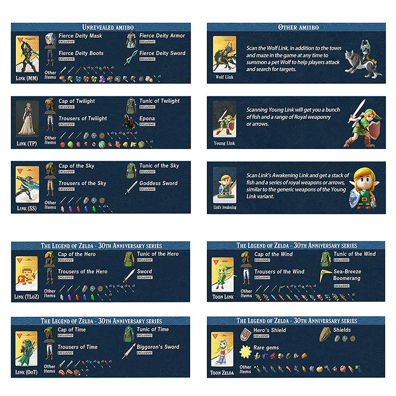 Флюоресцентный набор из 25 предметов переключатель карта amiibo звено с блестящим