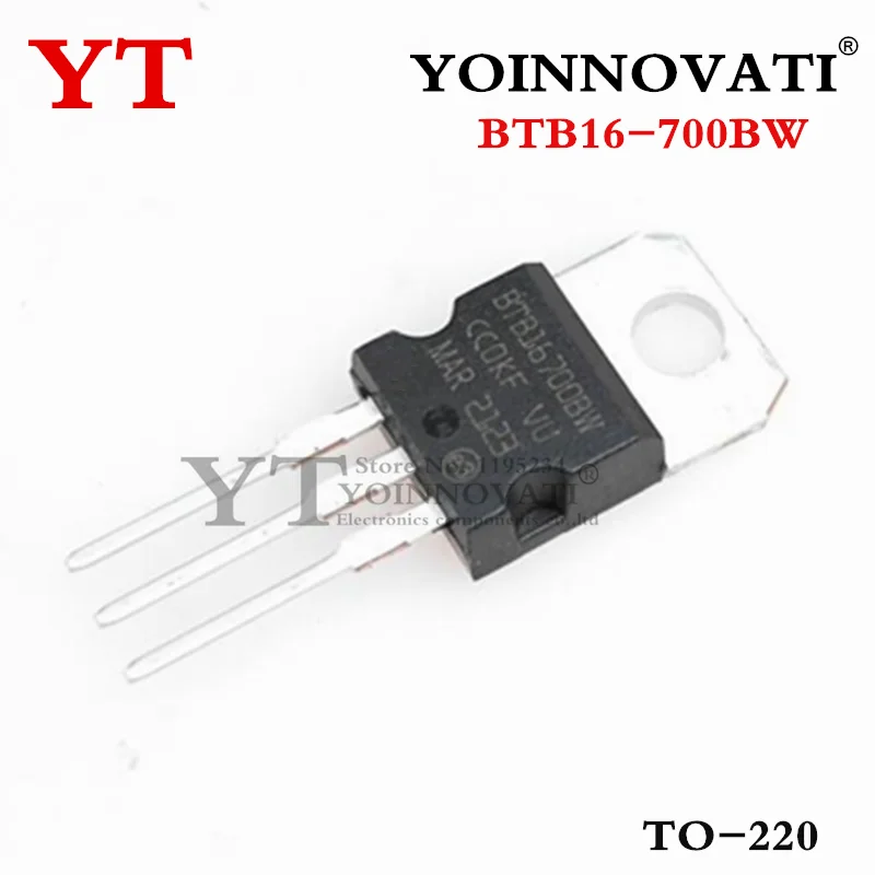 

5 шт. BTB16-700BW BTB16700BW BTB16 700BW TO-220 16A 700V IC