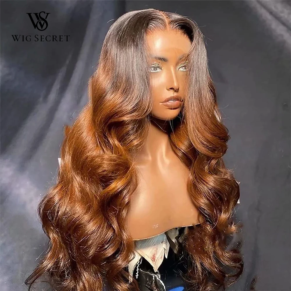 1B 30 Ombre Body Wave Transparent Lace Front Wig Human Hair 13x4 4X4 Honey Body Wave Lace Frontal Wig Brazilian Human Hair Wigs