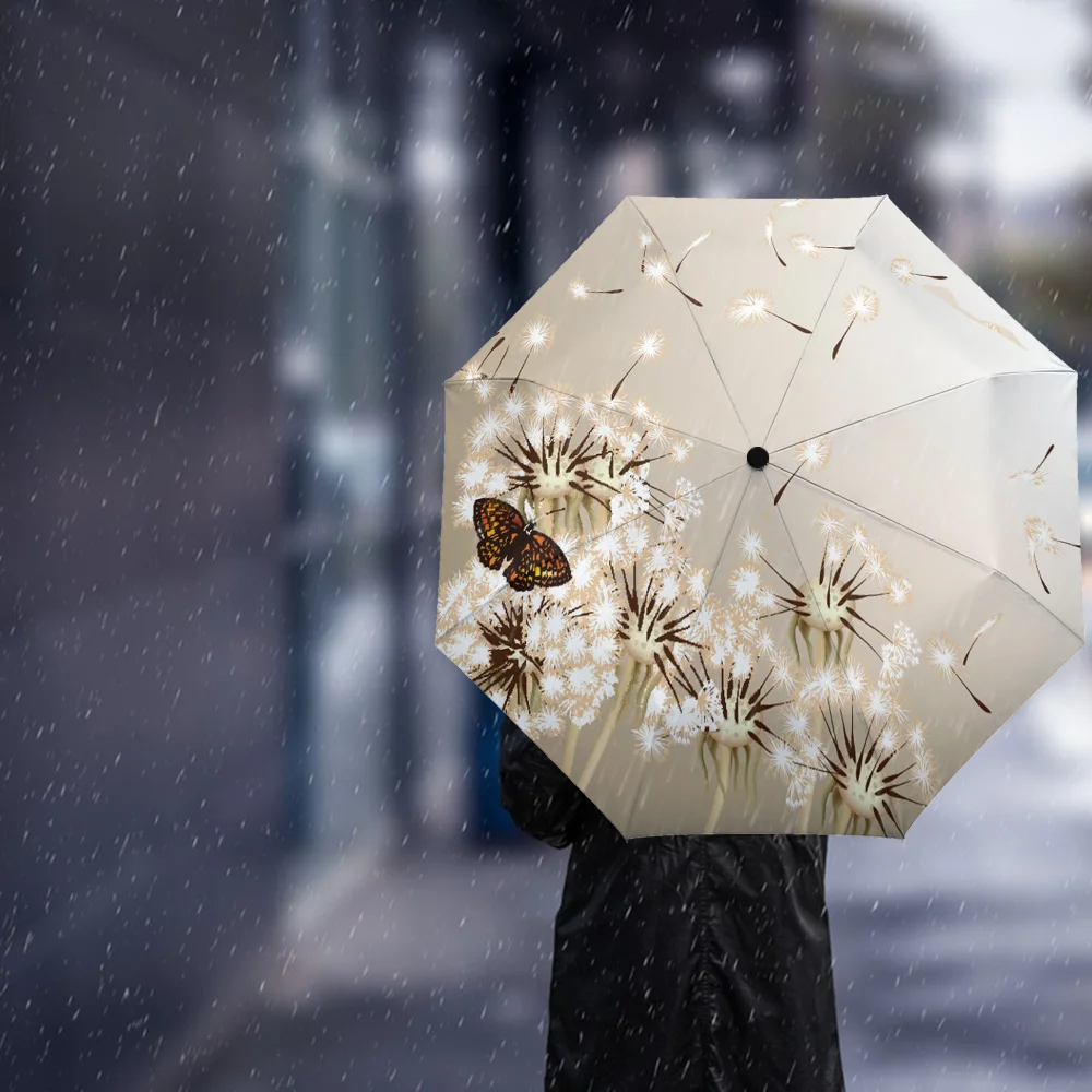 Guarda-chuva dobrável totalmente automático para crianças, guarda-chuva