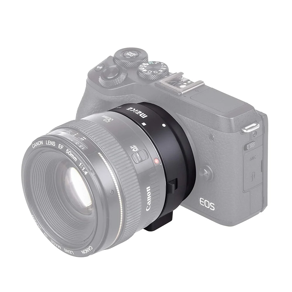 Переходное кольцо для объектива Meike MK-C-AF4 с автофокусом для объектива Canon EF EF-S с креплением Canon EF-M EOS M100 M50 M2 M3 M10 M6 M5 M50II M6II (art.: 3920cd99e2e17) - 3920cd99e2e17