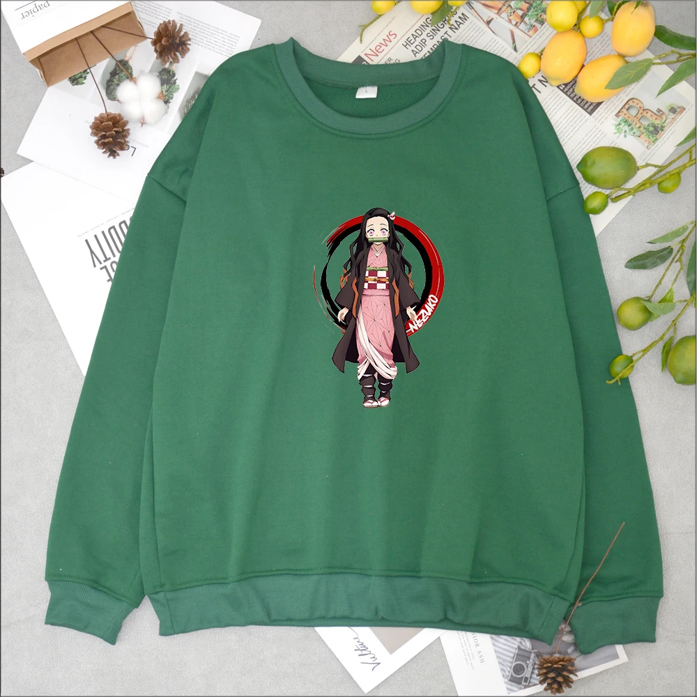 

Demon Slayer Anime Hoodies autumn Harajuku Sweatshirt Casual Long Sleeve Kimetsu No Yaiba Pullover Casual Print Streetwear M-4XL