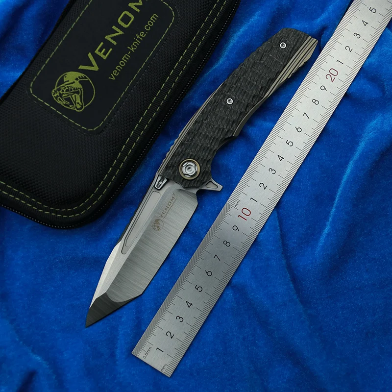 Складной нож KEVIN JOHN VENOM T S30V, складной карманный Клинок для ежедневного использования, кемпинга, охоты, выживания