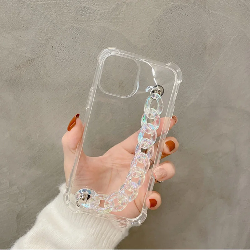 Цветной акриловый прозрачный мягкий чехол для iPhone совместимый с моделями 6 plus 7 8 11