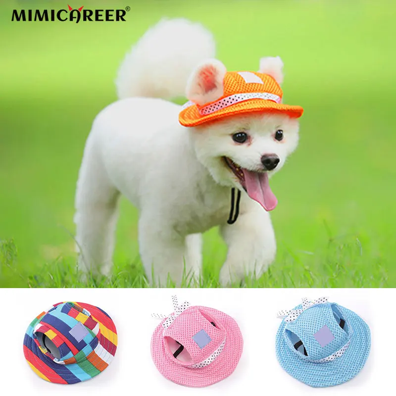

Dog Hat Fashion Cute Go Out Sunscreen Breathable Mesh Sun Cap Cotton Canvass Princess Baseball Headgear Pet Accessories
