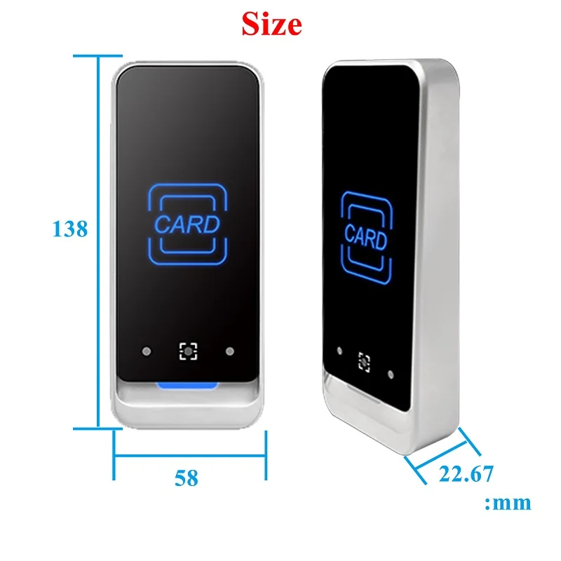 QR Wiegand и RS485 ID ведомый считыватель прочный водонепроницаемый металлический
