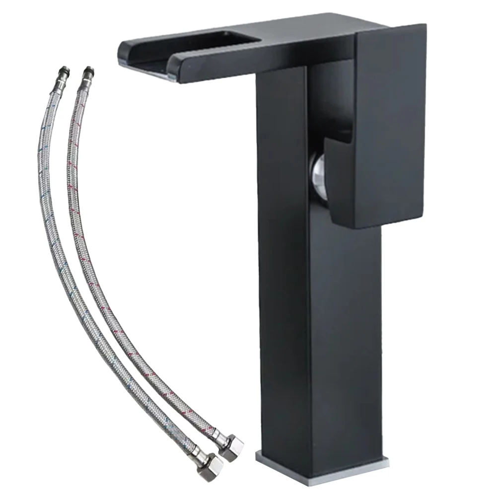 Элегантный светодиодный смеситель-водопад с одним отверстием смеситель для