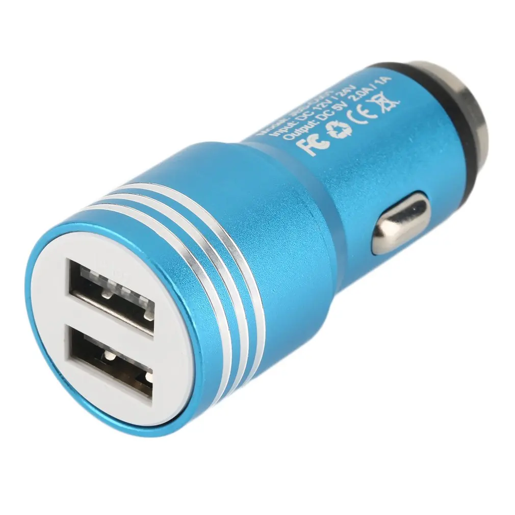 

Universal 2-Ports 2.0A All Aluminum USB Car Charger for Cellphones New Exquisitely Designed Durable