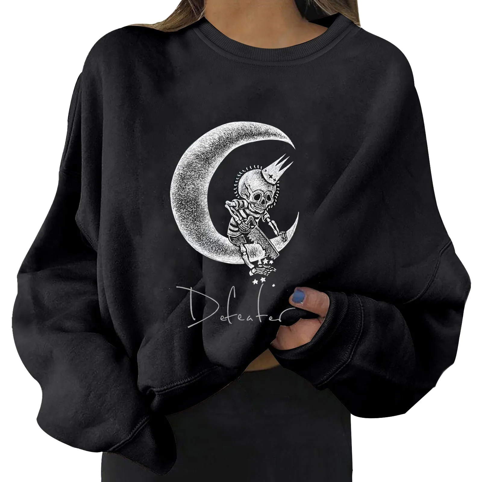 

Women's Everyday Print Sweatshirts Long Sweatshirt Letter Print Crew Neck Print Long Sleeve Sweatshirt Dress Women Hoodie