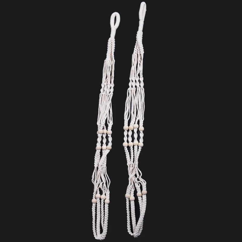 Акция! Вешалка для горшков 2 шт. подвесная комнатная корзина хлопковая веревка с