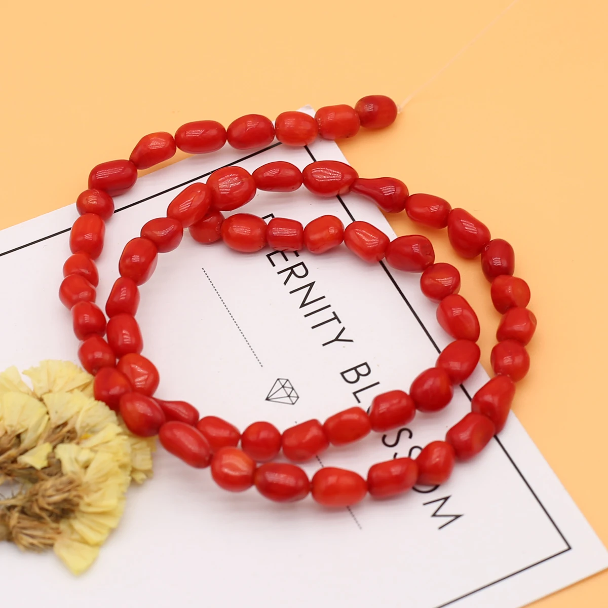 

​Natural Coral Beads Red Stone Irregular Beaded DIY Handmade Beaded Necklace Material Accessories Specification 7-8mm