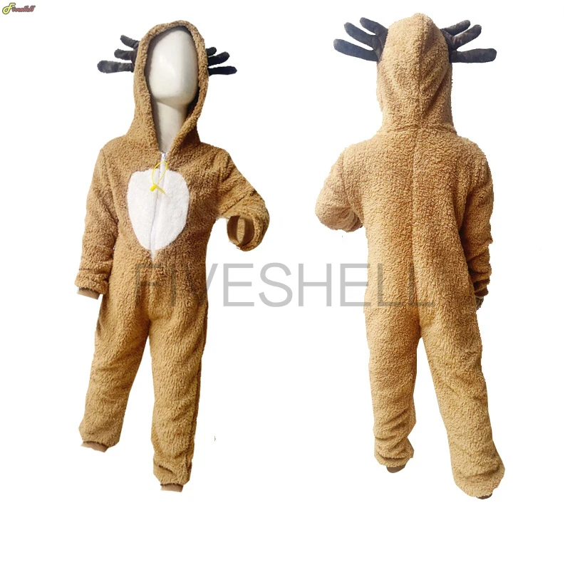 

Унисекс, взрослый, детский, Рождественский, семейный, лось, костюмы для косплея, пара, пижамы с животными, карнавальный костюм