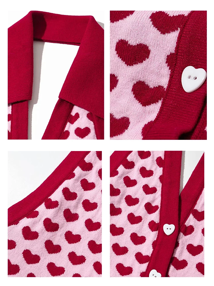 Женский укороченный топ без рукавов SVOKOR однобортный Топ-поло с принтом сердца и