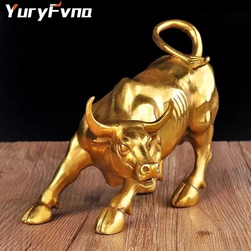 

Статуэтка быка из золотистой стены и улицы, 3 размера