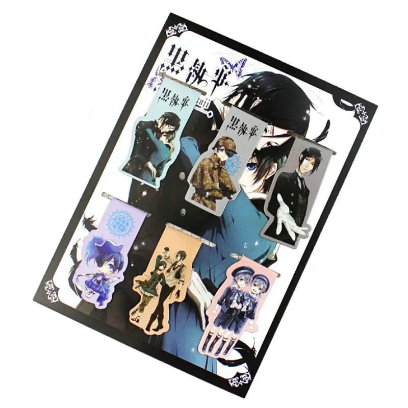 

Kuroshitsuji Anime Magnetic Bookmark Cartoon Magnet Bookmark Child Student Kawaii Gift Bookmarks Office Stationery