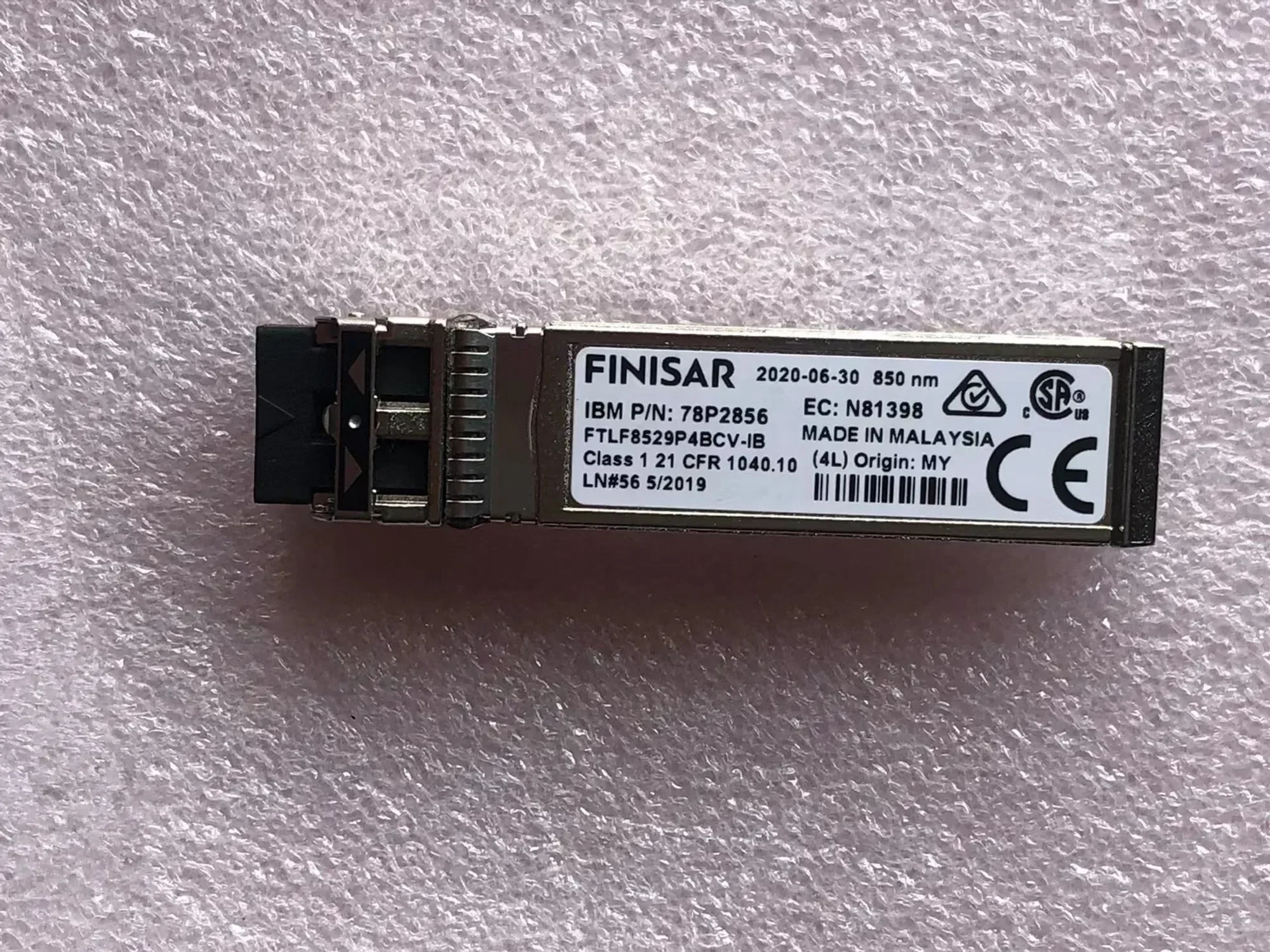Фото Оптический модуль 16G SFP/AFBR-57F5MZ-IB2 FTLF8529P3BCV-IC FTLF8529P4BCV-IB/78P2856 IB-M 16GB 850NM Оптический сетевой модуль №3