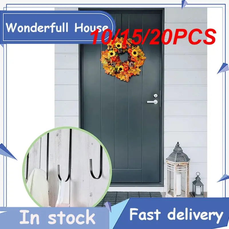 

10/15/20PCS Floral Wreath Hanger Coat Racks 12/15 Inch Caps Holder Iron Socks Hook Hook Home Organization And Storage