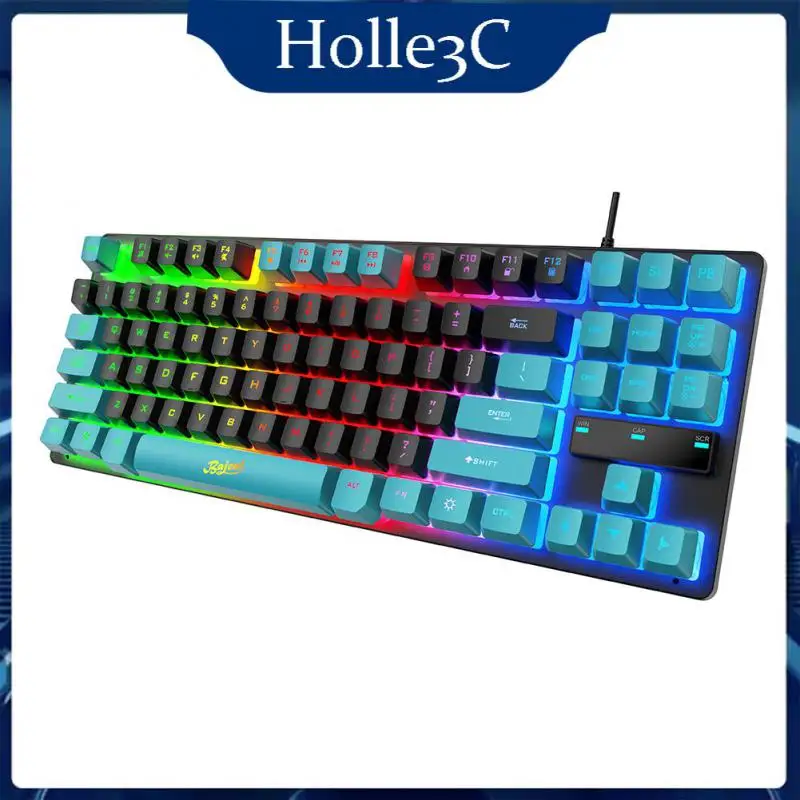 

Gaming Accessories Gaming Keyboard Backlight Usb Usb Keyboard Home Office 87-key Usb Wired Keyboard Keyboard Rgb Portable