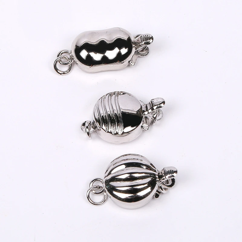 

DIY Pearl Necklace Bracelet Connector Buckles Accessories electroplating Bean Buckle Clasps Claw Jewelry Making Findings