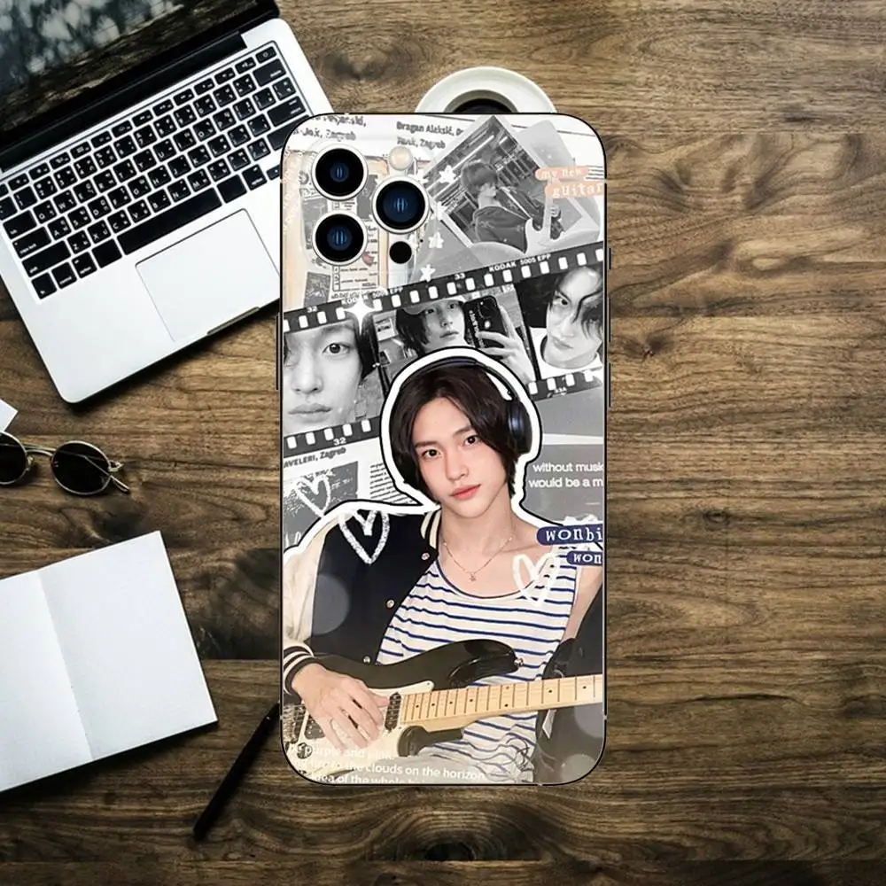 Фото Чехол для телефона Kpop-R-Riize Wonbin для iPhone 16,15,14,13,12,11,XS,XR,X,8,7,Pro,Max,Plus,mini, силиконовый черный чехол №2