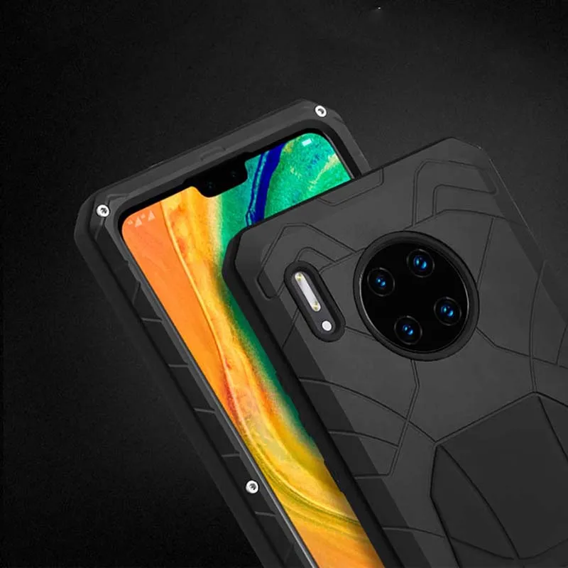 Imatch Aluminum Metal Silicone Shockproof Case For Huawei Mate 30 40 Pro Plus Cover Protector Hard Heavy Duty Fundas Shell Cases