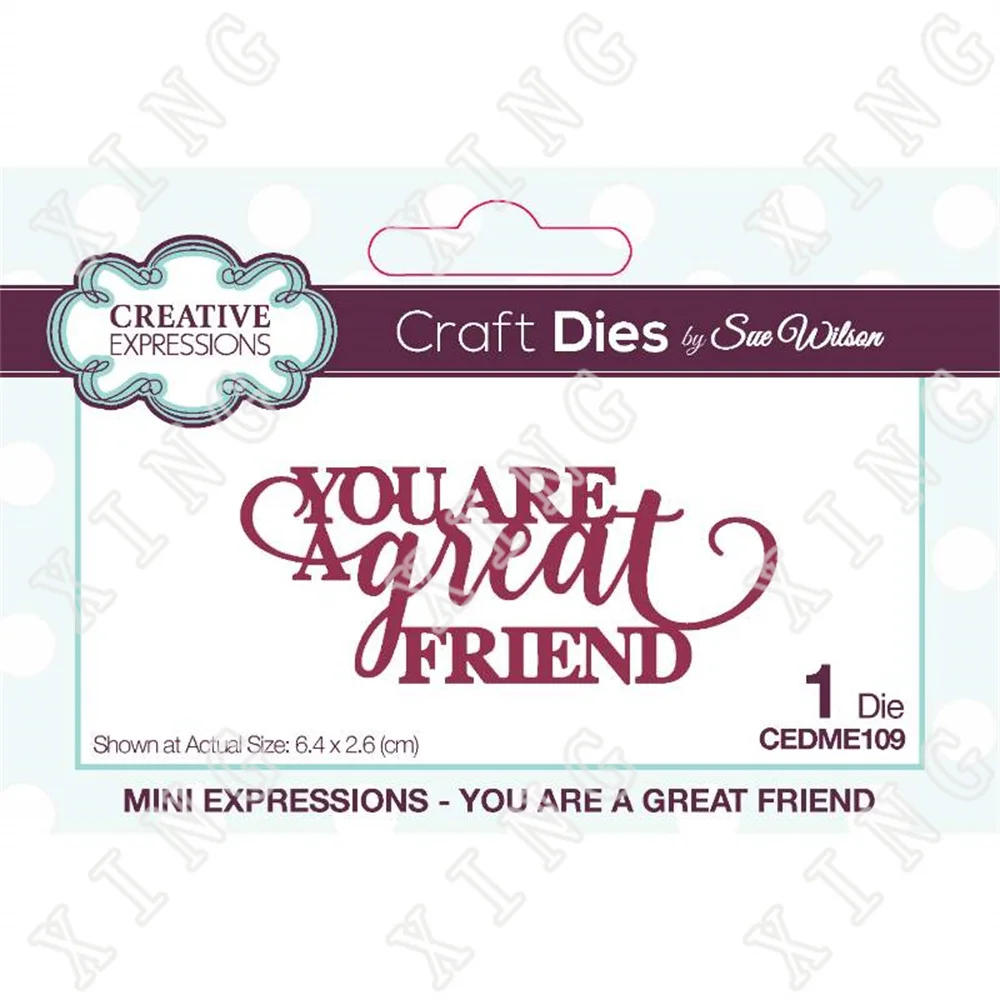 

2022 You Are A Great Friend Scripts Metal Cutting Dies Diy Craft Paper Greeting Cards Scrapbooking Decoration Embossing Molds