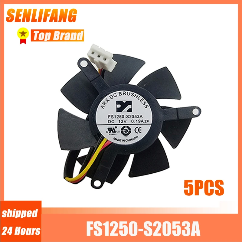 5 шт./10 шт./20 шт./30 шт. хорошо протестированное охлаждение 12 В постоянного тока 0,19a 3-контактный охладитель для графической карты GTX1050/1050Ti