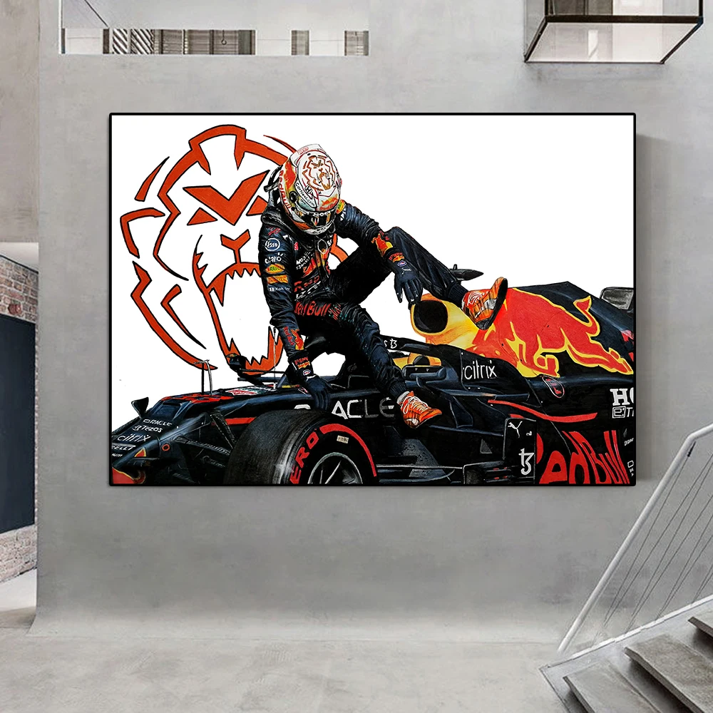 Grand Prix Winner Verstappen комикс плакат печать формула гонки Картина на холсте роскошный