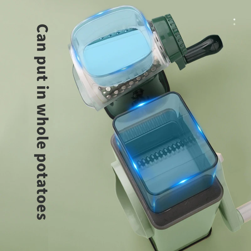 hand cranked vegetable cutter kitchen gadgets household potato slicer labor saving fruit grater multi function roller shredder free global shipping