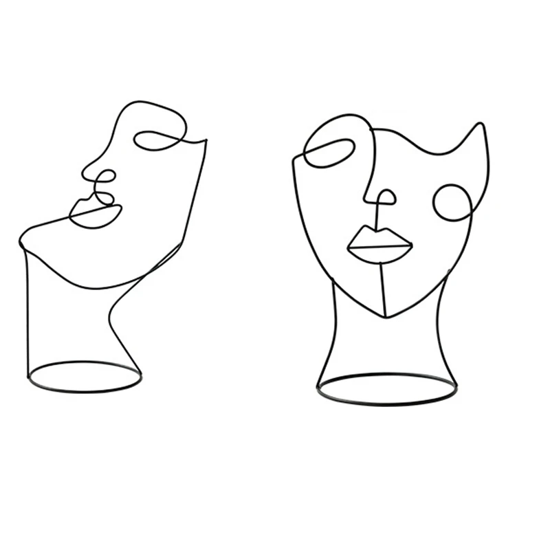 

Nordic Abstract Character Art Ornaments Retro Wrought Iron Crafts Net Celebrity Homestay Desktop Decoration