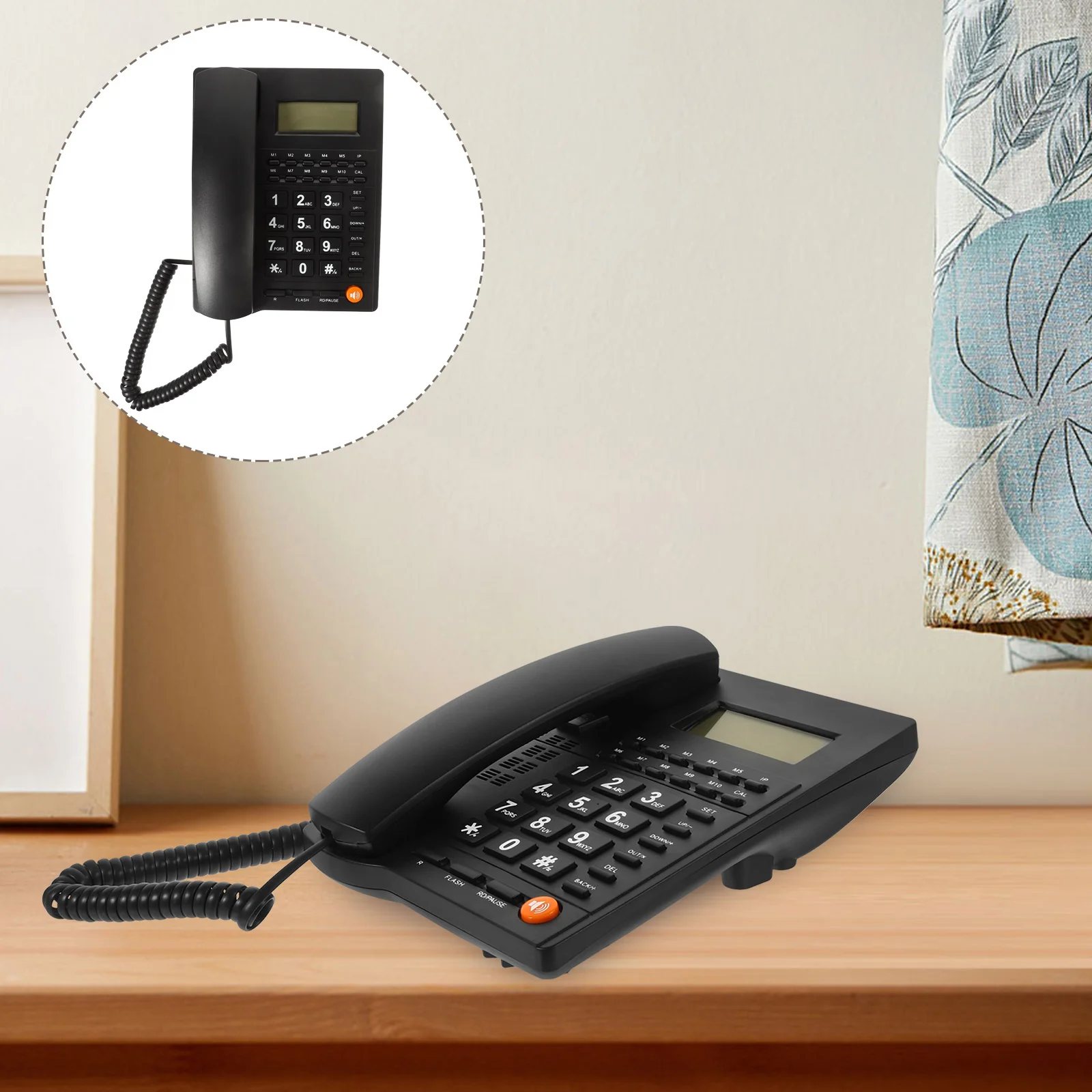 

Phone Desk Phones Landline Telephones Seniors Wired Call Hotel Home Simple House Elderly People Corded