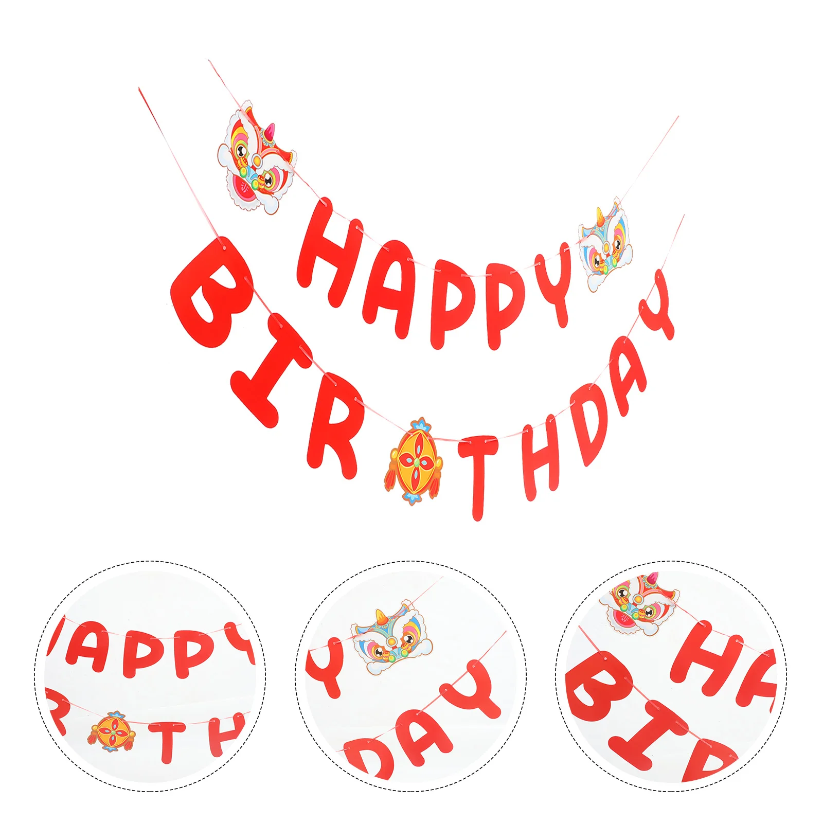 

Happy Birthday Decorations Party Banner Wall Ornament Supplies Colourful Prop Baby
