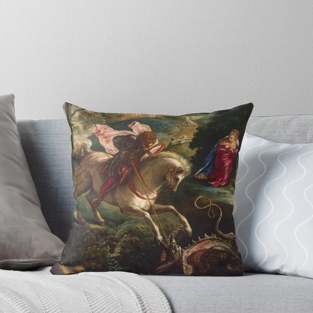 Диванная подушка Tintoretto (Jacopo Robusti) Saint George роскошные наволочки рождественские