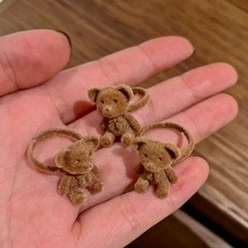 

Plush Bear Open Ring Female Autumn and Winter Sweet and Cute Cartoon Index Finger Rings Niche Design Adjustable Korean New Style