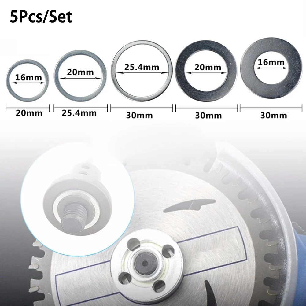 

5Pcs/Set Circular Saw Ring For Circular Saw Blade Reduction Ring Conversion Ring Cutting Washer Electric Jig Saw Power Tools