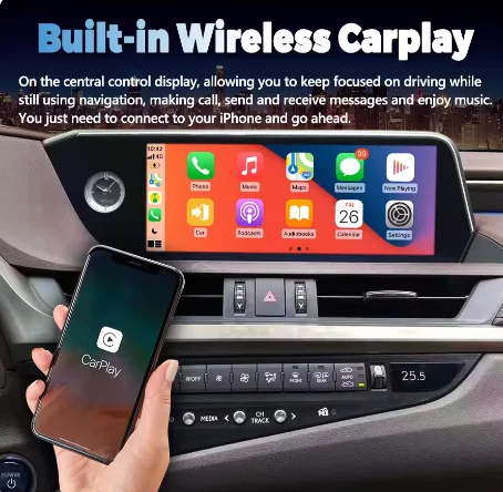 Автомобильный мультимедийный видеоплеер с GPS 256 ГБ для Lexus ES ES200 ES250 ES350 ES300H 2018-2022