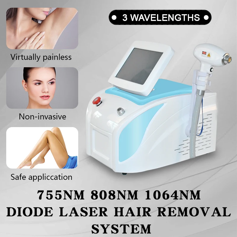 Эффективный прочный 755 нм 1064 диодный лазер для омоложения кожи безболезненное