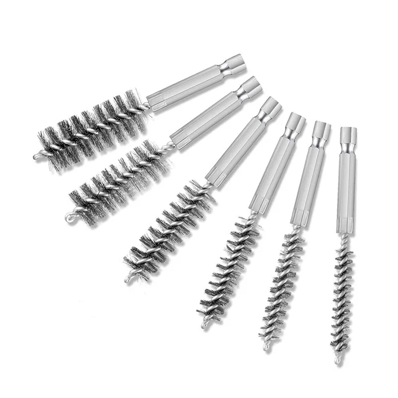 

1Set Tube Cleaning Brush 8/10/12/15/17/19mm Machinery Paint Remover Rust Cleaner Washing Polishing Power Impact Drill Hand Tool