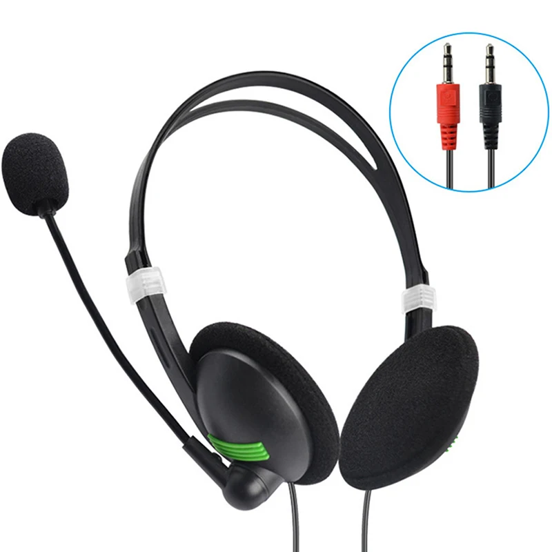 

Noise Cancelling Wired Headphones Microphone Universal Interface Upgraded Audio Headset With Microphone For Laptop Computer