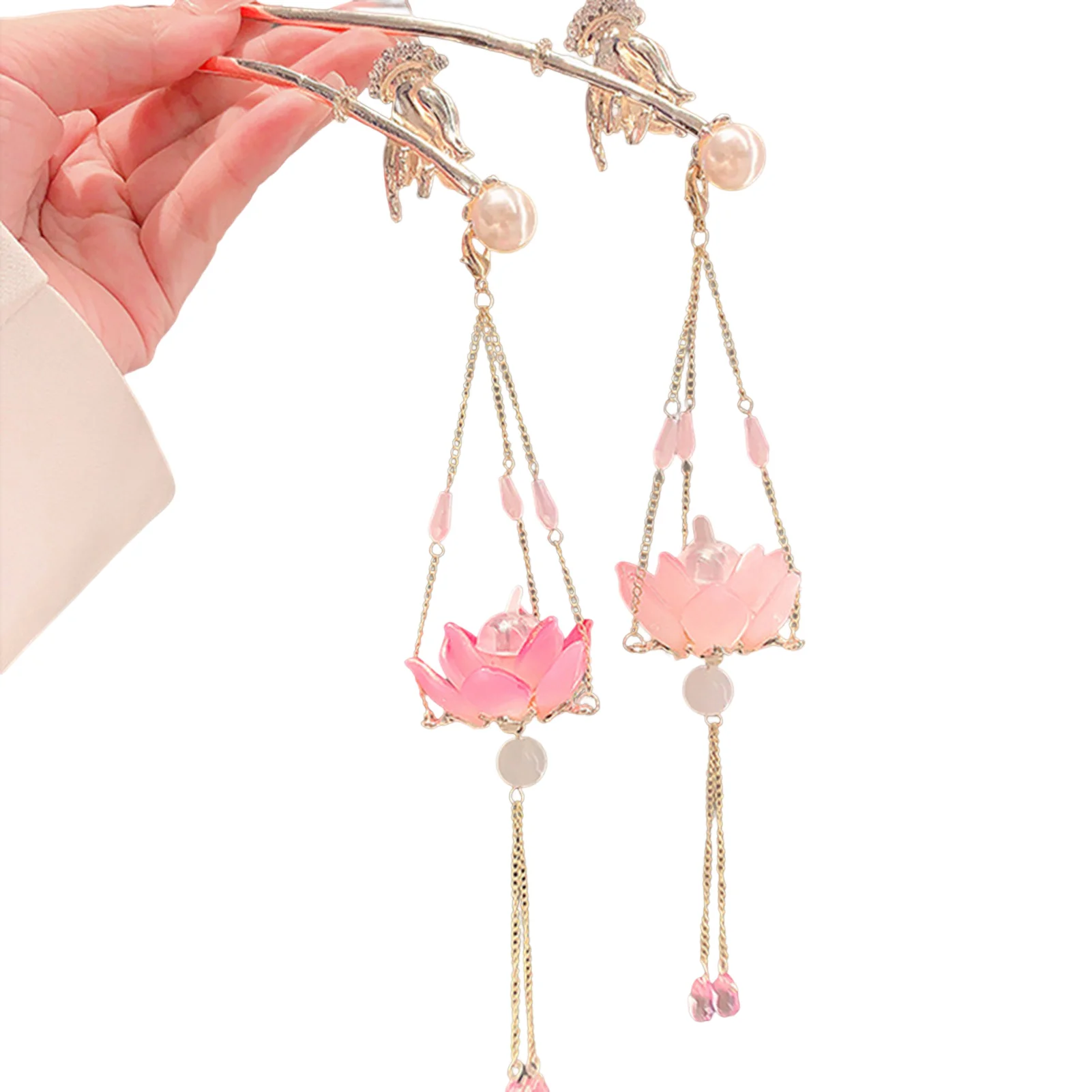 

Светящиеся цветочные аксессуары для волос в старинном стиле с кисточкой, женские заколки для укладки волос