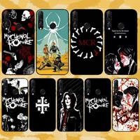 my chemical romance bling cute phone case fundas shell cover for huawei p10 p20 p30 p40 mate 30 40 lite pro