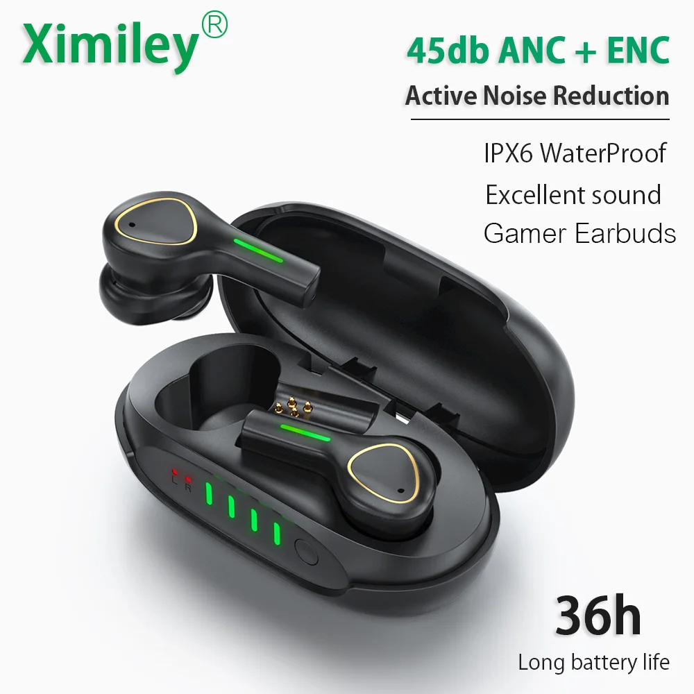 

Airoha 1562M Chip 45DB Dual ANC TWS Earbuds Wireless SuperPods 3 Bass ENC Gaming Earphones Bluetooth Sports Headphone HD MIC