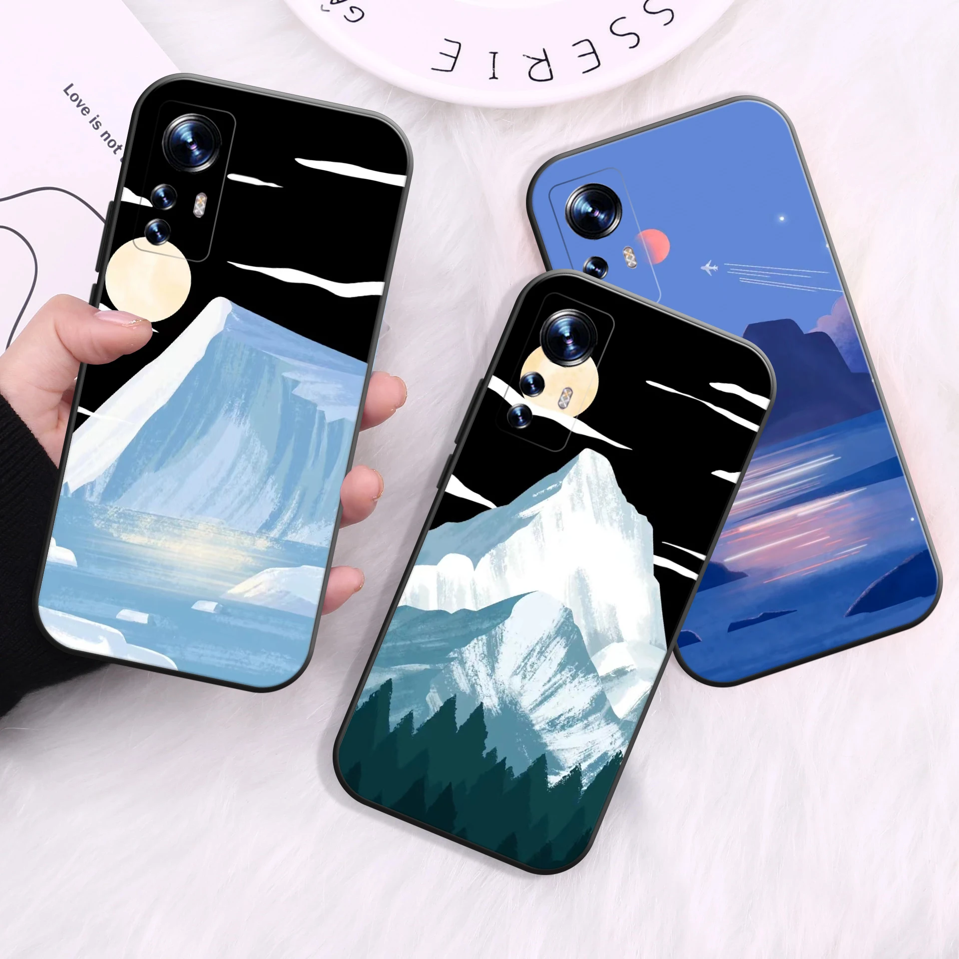 

Vintage Snow Mountain Sunset Phone Case For Xiaomi Redmi Note 11 Pro 11 5G 11S Note 10 9 Note 9 Pro Coque Funda Soft