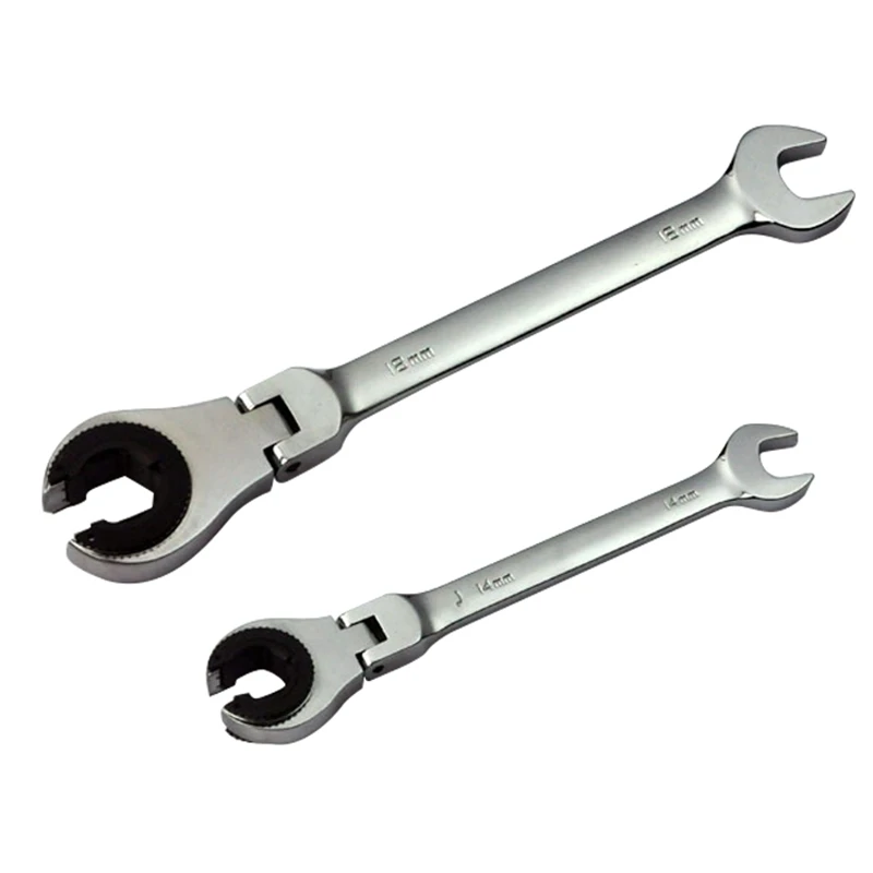 

Регулируемый ключ с трещоткой и гибкой головкой, ручные инструменты для ремонта автомобиля, Высококачественная многофункциональная хромо...