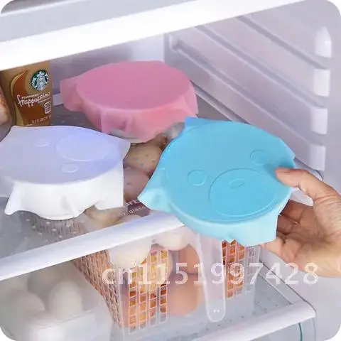 Кухонные инструменты мультяшная силиконовая крышка с уплотнением многоразовая