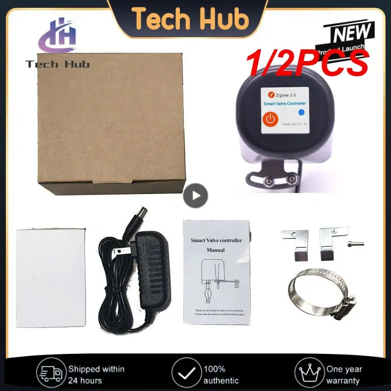 

1/2 шт. смарт-контроллер клапана Tuya Zigbee для воды и газа, автоматическое отключение, совместим с Alexa Assistant SmartLife